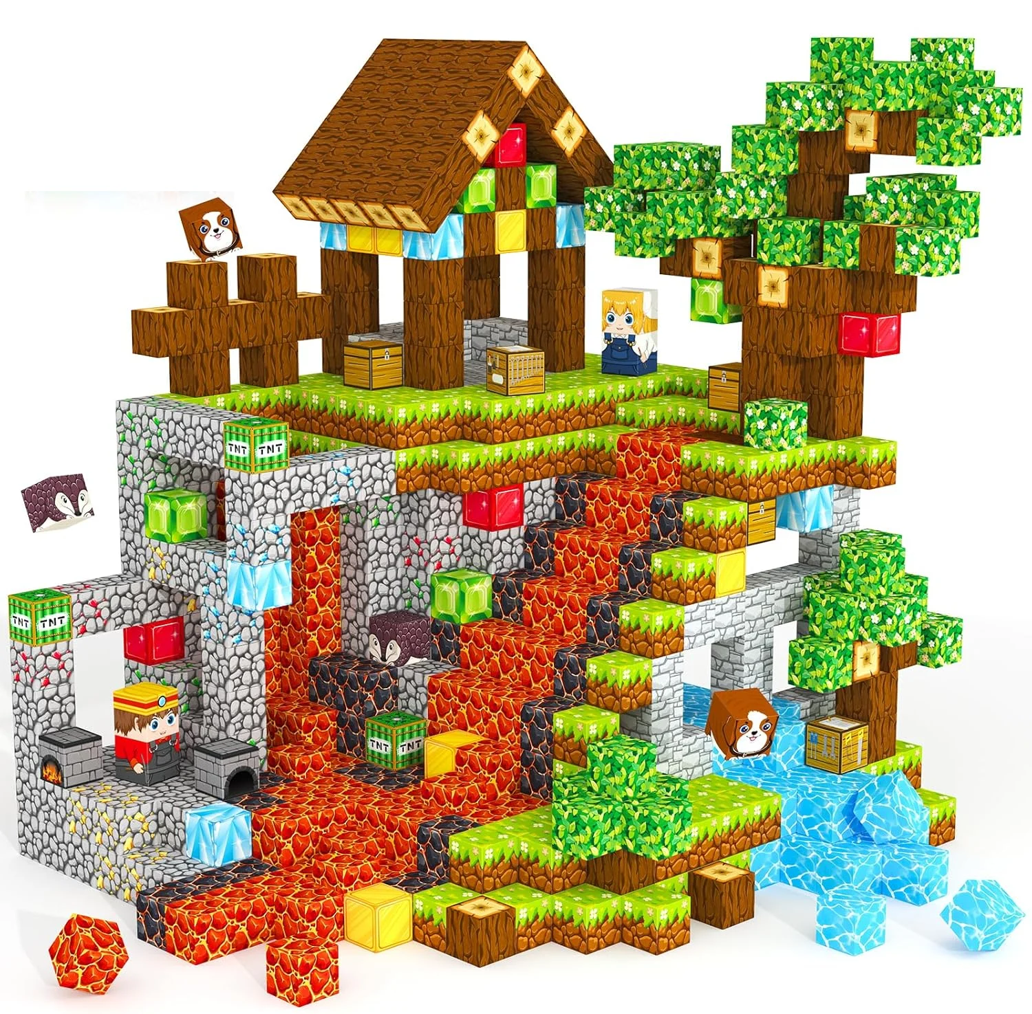 

Camp Theme Magnetic Building Blocks 49/160PCS 0.8in(2cm) STEM Cubes Ages 3+ Easter Thanksgiving Gifts