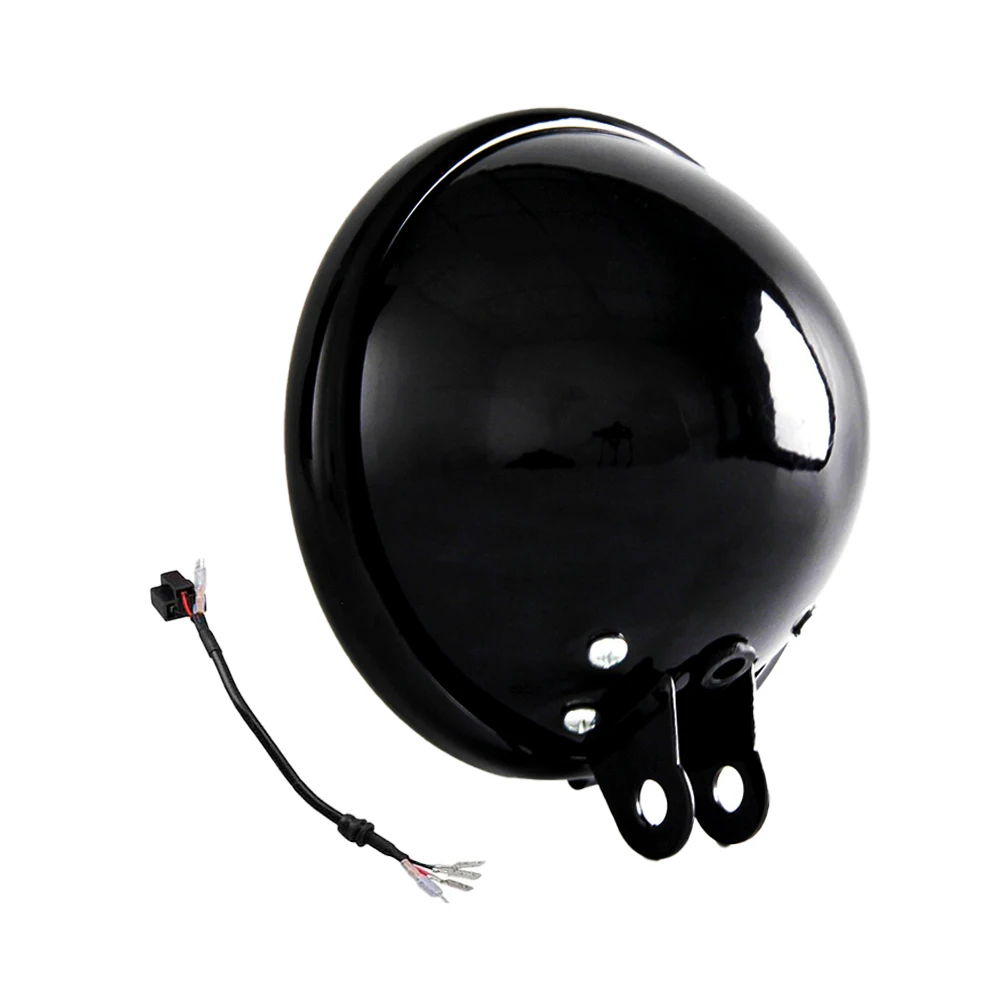 5,75 ''Motorrad Scheinwerfer Gehäuse Eimer Led Licht Shell Abdeckung Scheinwerfer Halterung Schwarz Moto Zubehör