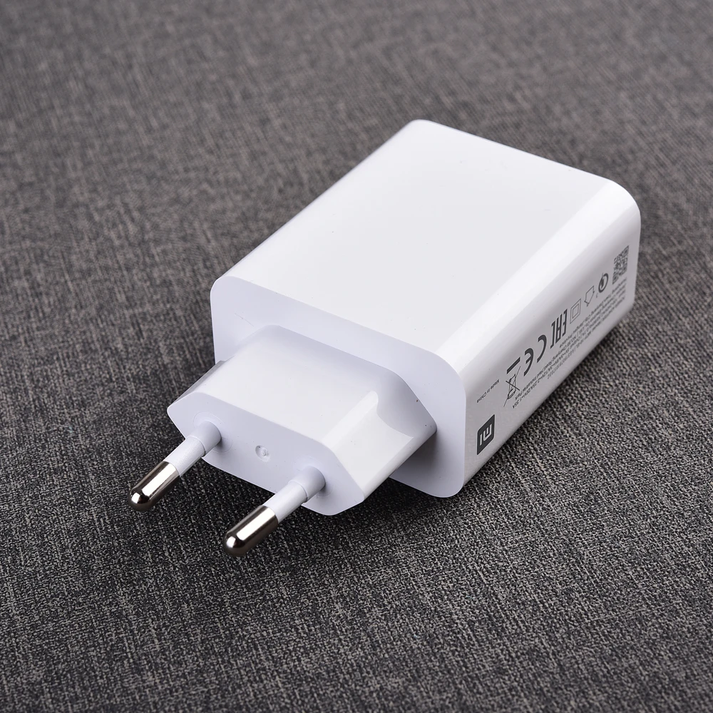 Xiaomi 27W Charger QC 4.0 Fast Charger EU Turbo Quick Charge Wall Power Adapter Type C Cable For Mi 9T K20 K30 Pro Note 10 Lite