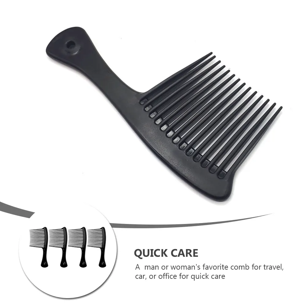 

4 шт., антистатические расчески с широкими зубцами, легкая пластиковая парикмахерская расческа для укладки волос для путешествий, офиса, салона