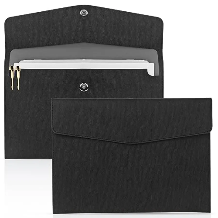 

Document File Folder, Waterproof Thin PU Leather A4 Envelope Folder File Document Organizer Storage Case, Filing Envelope Folde
