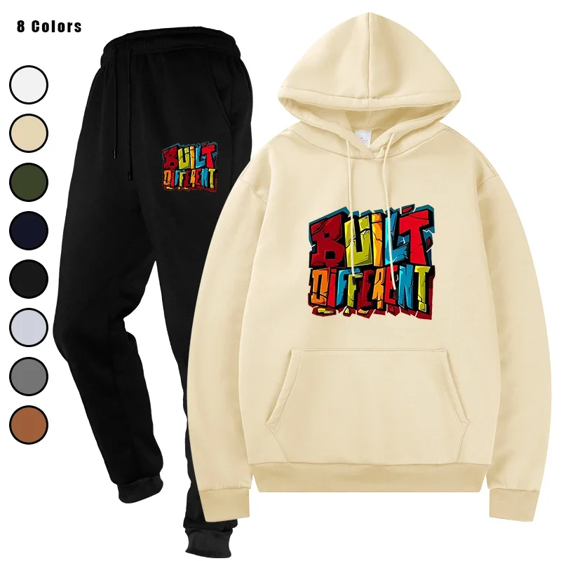 

Men's Top and Pants Male Streetwear Sportswear Casual Two - Piece Tracksuit Set Sweat Suit Sporting Suits