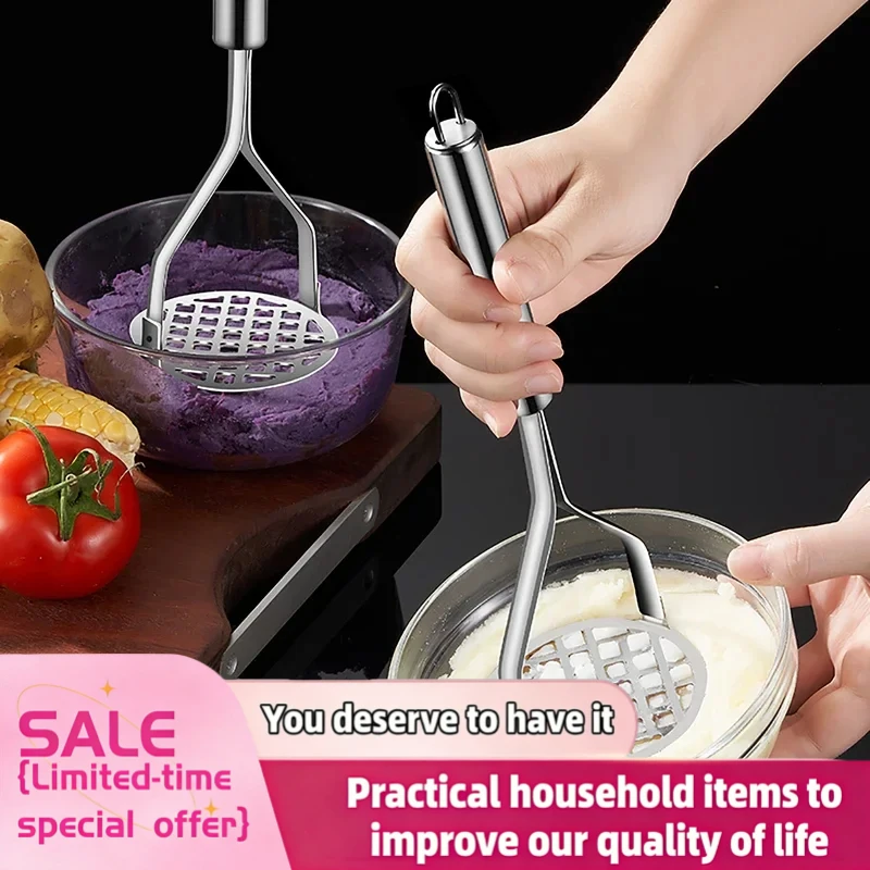 Kitchen Acceesories Makers Tools Crusher Stainless Steel Potato Mashers Ricers Masher Puree Purple Sweet Potata Pumpkin Grater