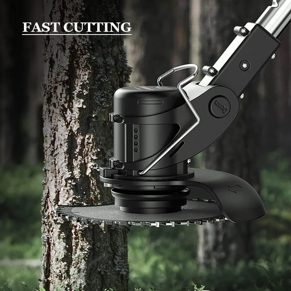 เครื่องตัดหญ้าที่มีประสิทธิภาพสำหรับใช้ในบ้านและสวน เครื่องตัดหญ้าไฟฟ้าขนาดกะทัดรัดพร้อมใบมีดพลาสติก ใช้พลังงานจากแบตเตอรี่ลิเธียมไอออน