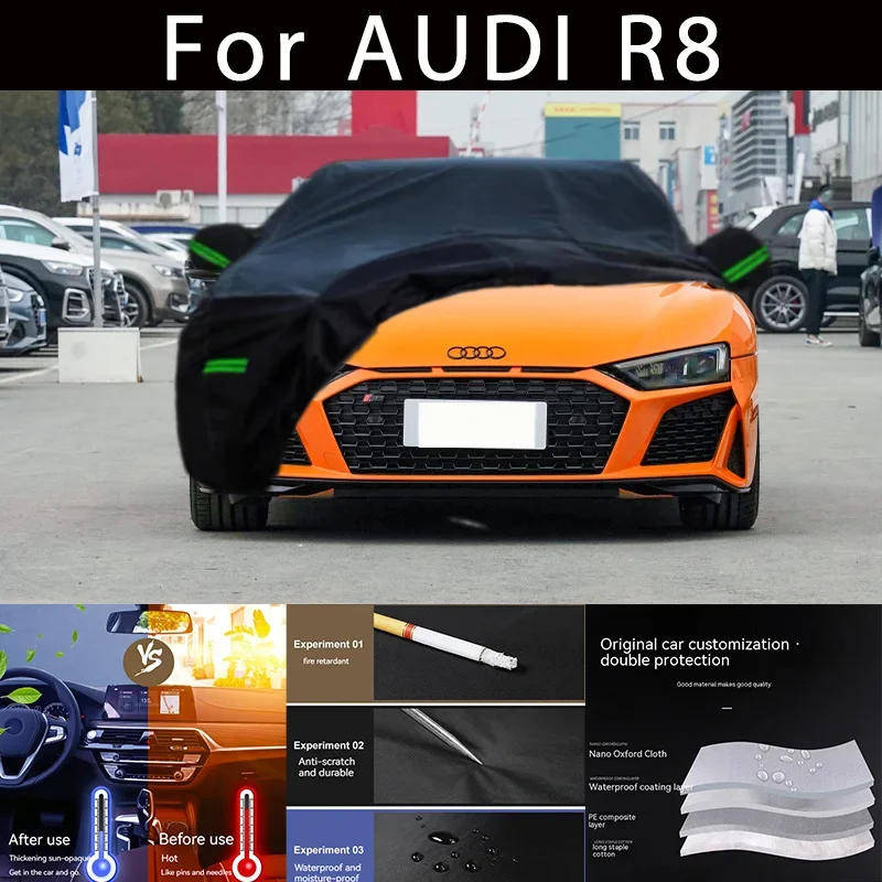 

For AUDI R8 Outdoor Protection Full Car Covers Snow Cover Sunshade Waterproof Dustproof Exterior Car accessories