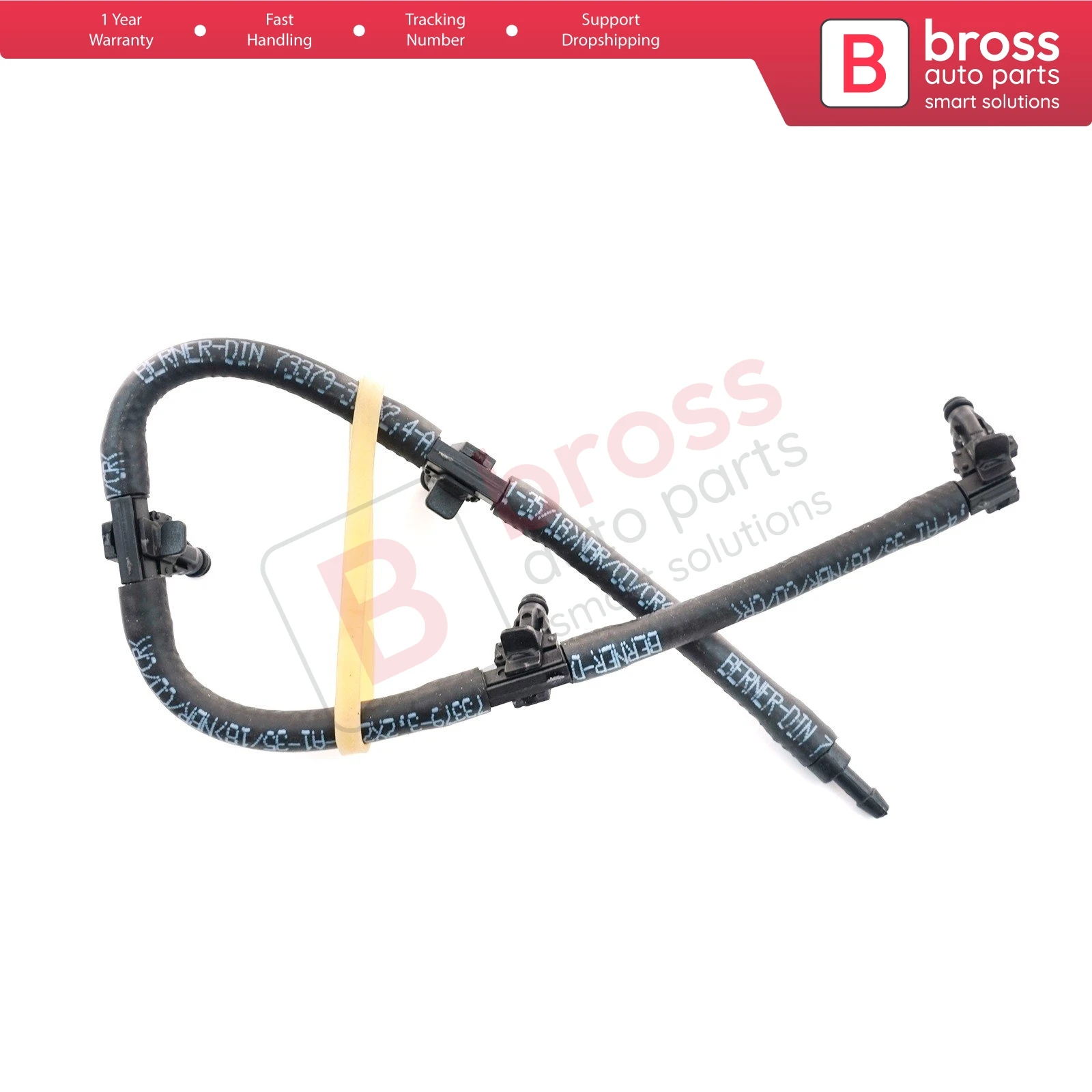 Bross BHC640 Injector Fuel Leak Off Line Pipe 6510702432 for Vito Viano W639 2010-2017; W906 2010-2017 OM651 European Version