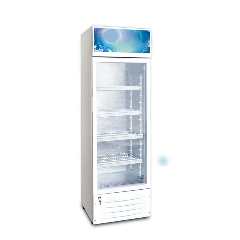 150L- 900L Upright Beverage Cooler Glass Door Display Fridge