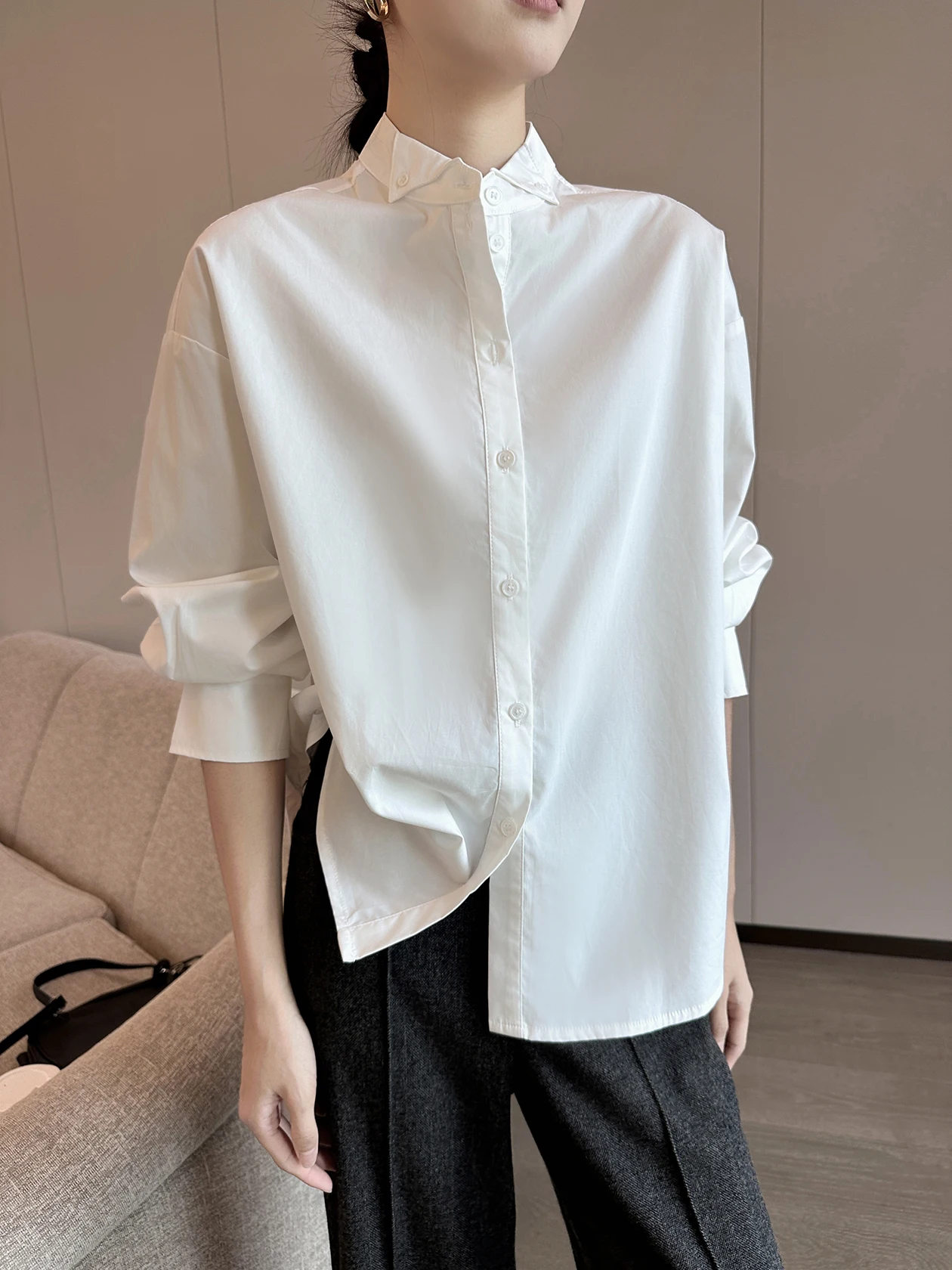 

Белый удлиненный женский топ на зиму 2025: Новинка, модный, для многослойных образов, для повседневной носки, ультралегкий, стандартный, тонкий