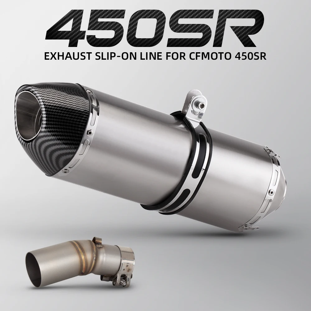 

For CF MOTO 450SR 450NK SR450 NK450 450SR NK 2022-2026 Slip on line Motorcycle Exhaust Mid Link Pipe Tail tube Muffler