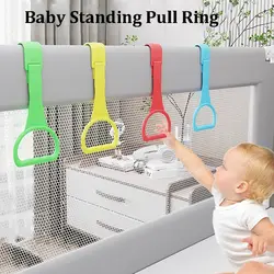 Bed Accessories Pull Ring for Playpen Cognition Plastic Solid Color Baby Crib Hooks Hanging Ring Hanging