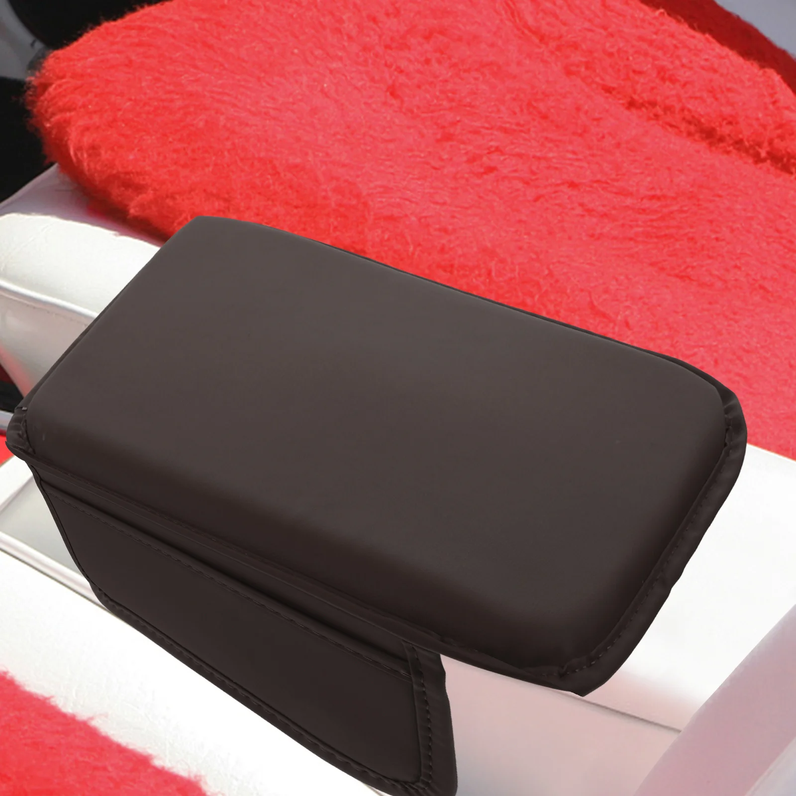

PU Car Armrest Storage Box Cover Non-Slip Central Console Protection Mat Universal Car Center Console Armrest Cover