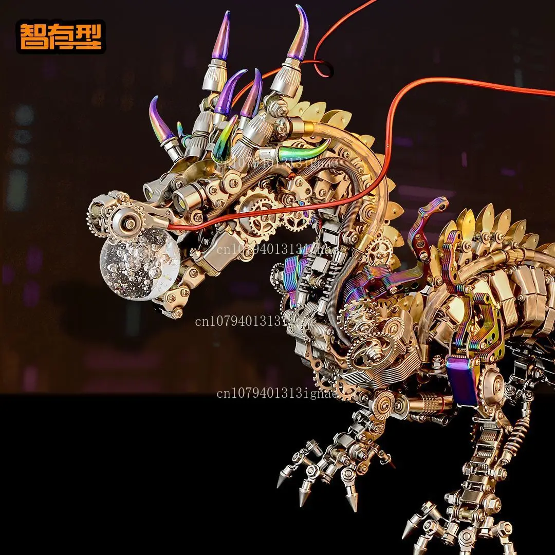 High-difficulty precision mechanical 3d three-dimensional metal assembly model China Dragon Toys