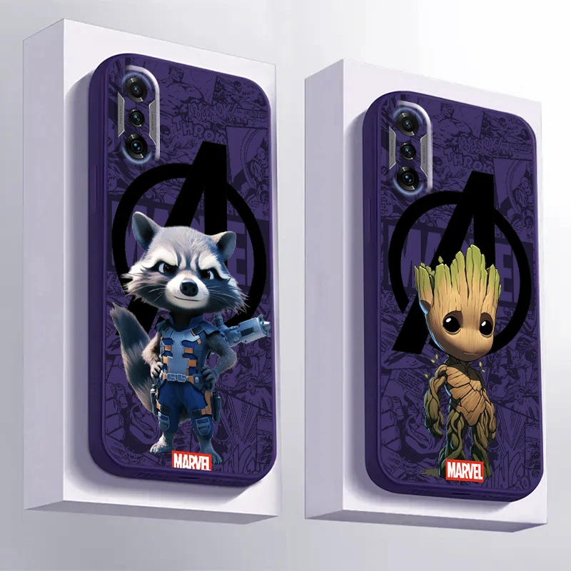 Rocket Raccoon Groot For Xiaomi Redmi K70 K60 K60E K50 K50i K40 Gaming Ultra K40S K30 K30S K20 Pro Phone Case Funda Carcasa