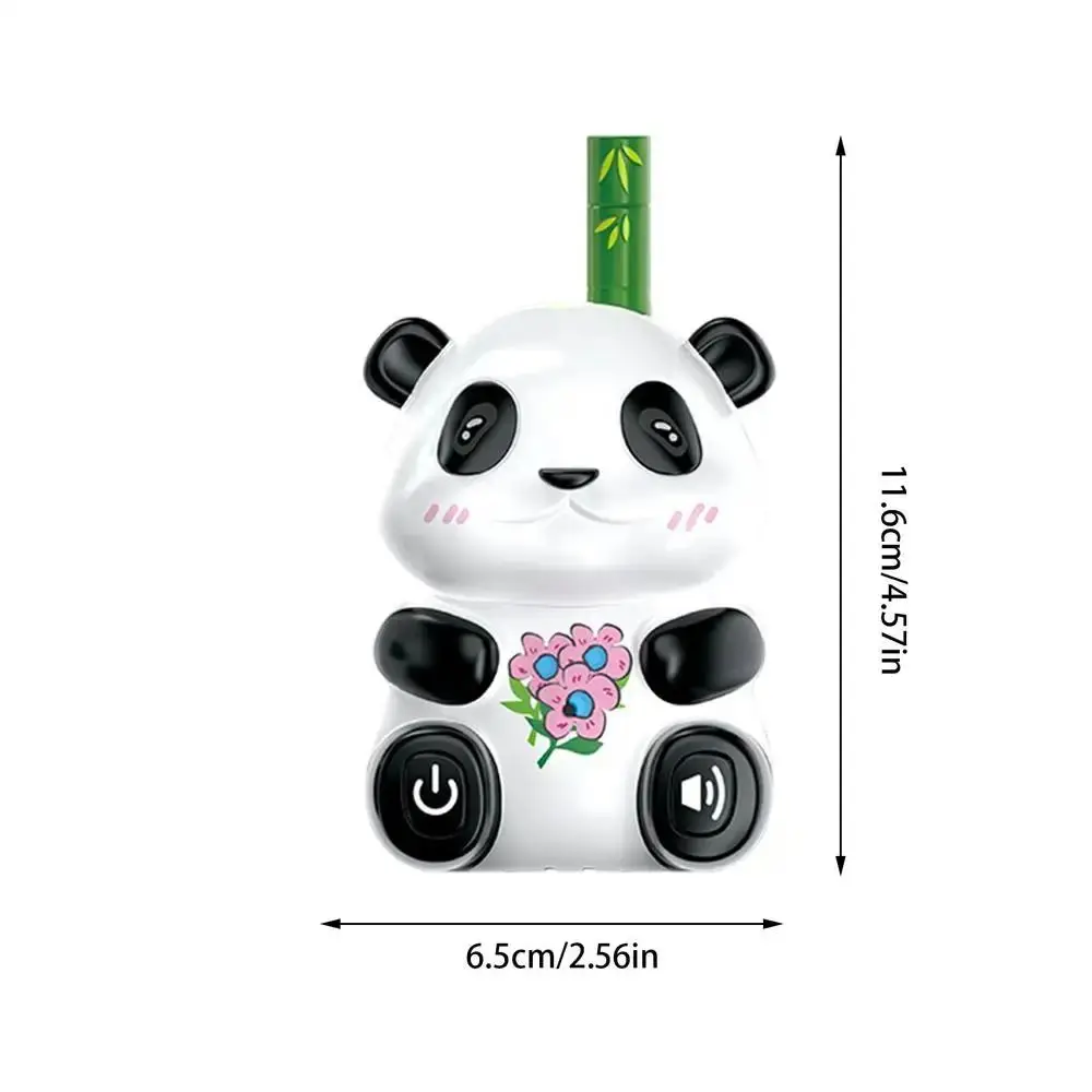 2Pcs Panda Walkie Talkie Cartoon No Radiation Mini Handheld Walkie Talkie Transceiver Battery Powered