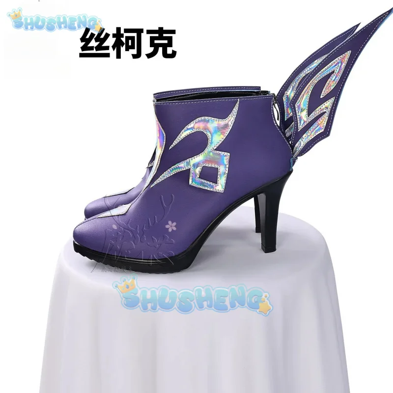 

Genshin Impact Skirk Cosplay Shoes Anime Character Prop Halloween Carnival Party