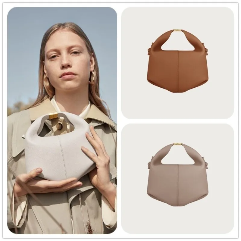 

Women's high-quality soft leather crossbody bag with metal buckle simple commuting multifunctional fashionable shoulder bag y2k