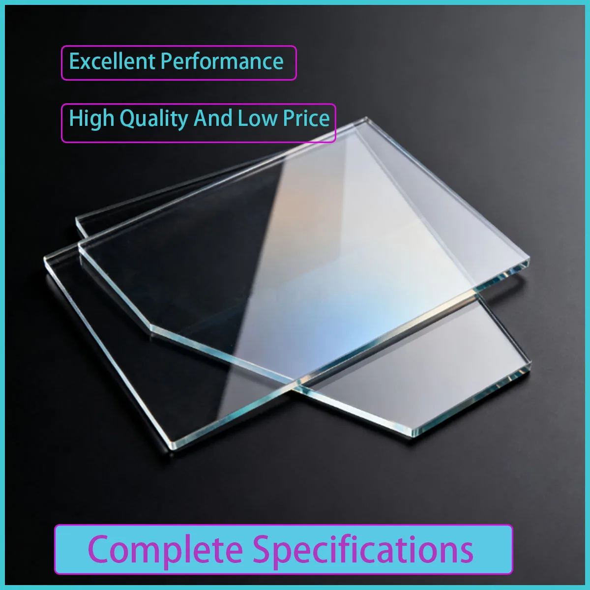 Transparent Acrylic Plastic Sheet 2-20mm Thick 100x100-300x400mm - DIY Craft Building Model Picture Frame Processing