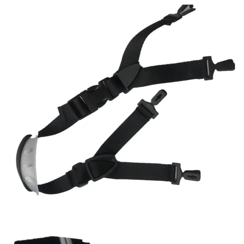 جديد النايلون Y على شكل خوذة حزام الذقن قابل للإزالة قابل للتعديل خوذة أمان مشبك قبعة سوداء حزام الذقن خوذة الملحقات