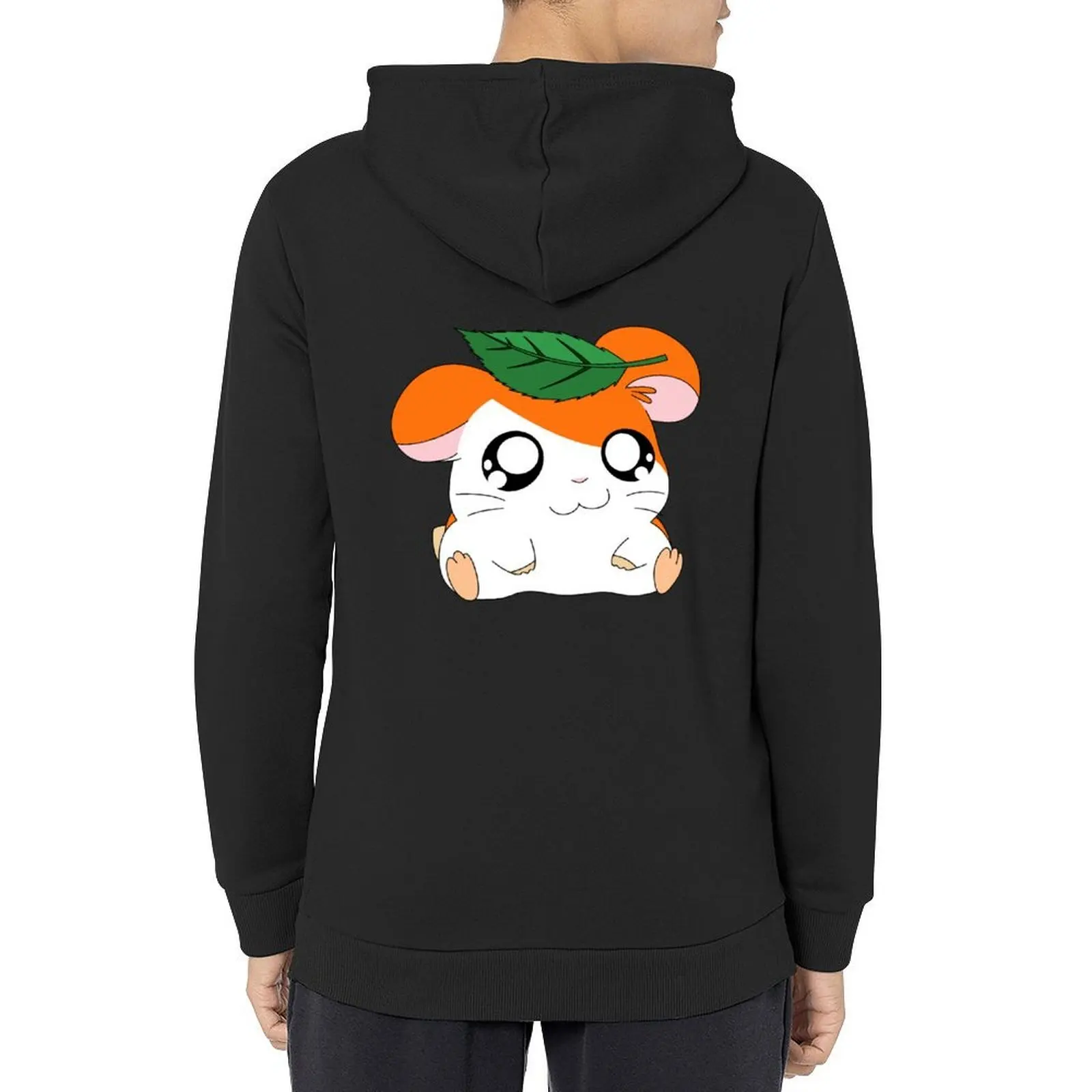 

Hamtaro with Leaf Hoodie men's coat mens clothing anime clothing graphic t shirts men new in hoodies and blouses