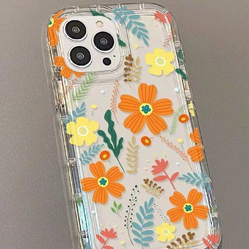 Weiche TPU Blume Handy hülle für iPhone 11 Hüllen iPhone 13 15 Pro Max 14 12 xr 7 8 plus x xs se 2020 14Promax 15Promax Funda Abdeckung