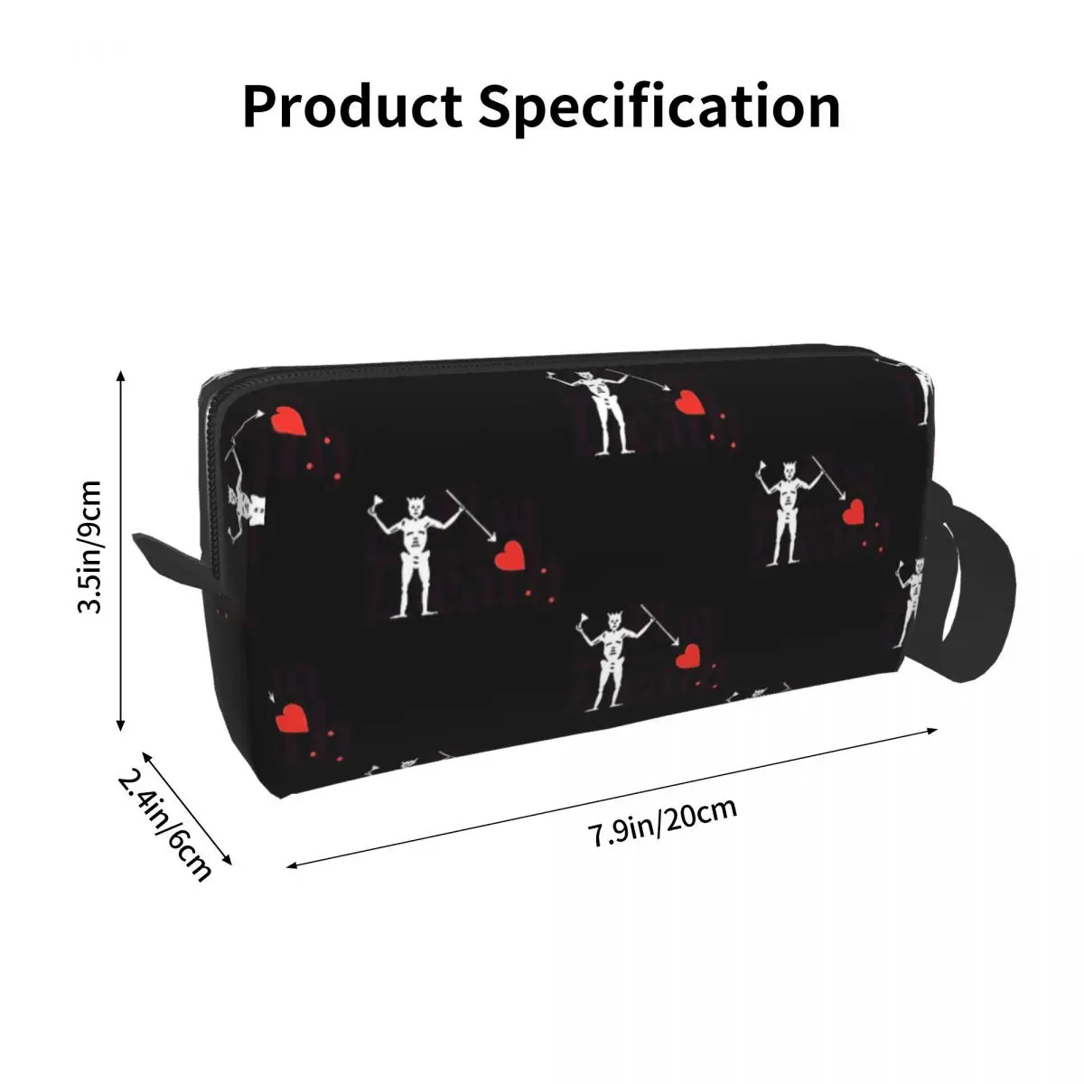 Our Flag Means Death Blackbeard Makeup Bag Cosmetic Storage Dopp Kit Toiletry Cosmetic Bag for Women Beauty Travel Pencil Case