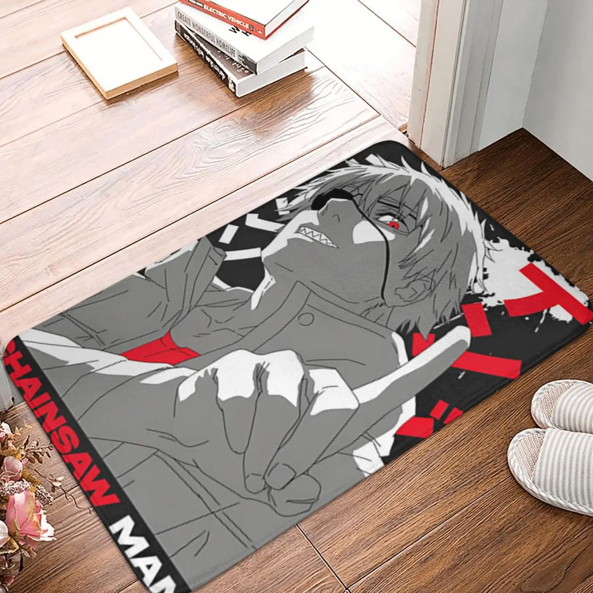 Anime Chainsaw Man Devil Doormat Kitchen Entrance Home Floor Mat Non-slip Carpet Rug for Living room Footpad Mats