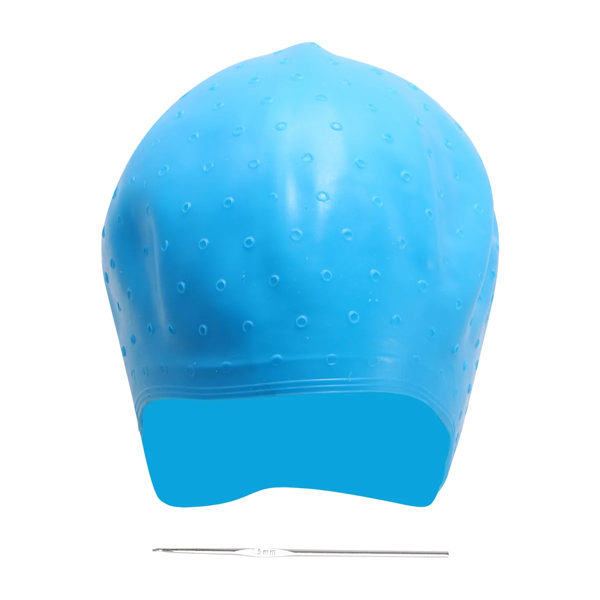 

Blue Silicone Hair Highlights with Needle Hair Coloring Hair Dyeing Tools for Barber Shop Salon hair dye cap