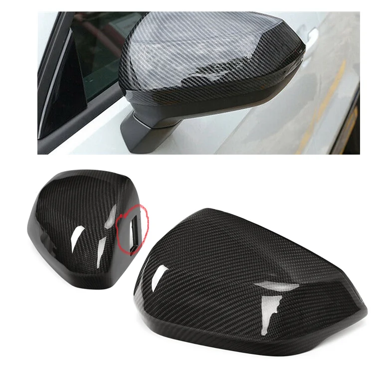 

Carbon Fiber Styling Mirror Cover for Q2 Q3 2019+ Rearview Mirror Replacement With Assist Exterior Accessories