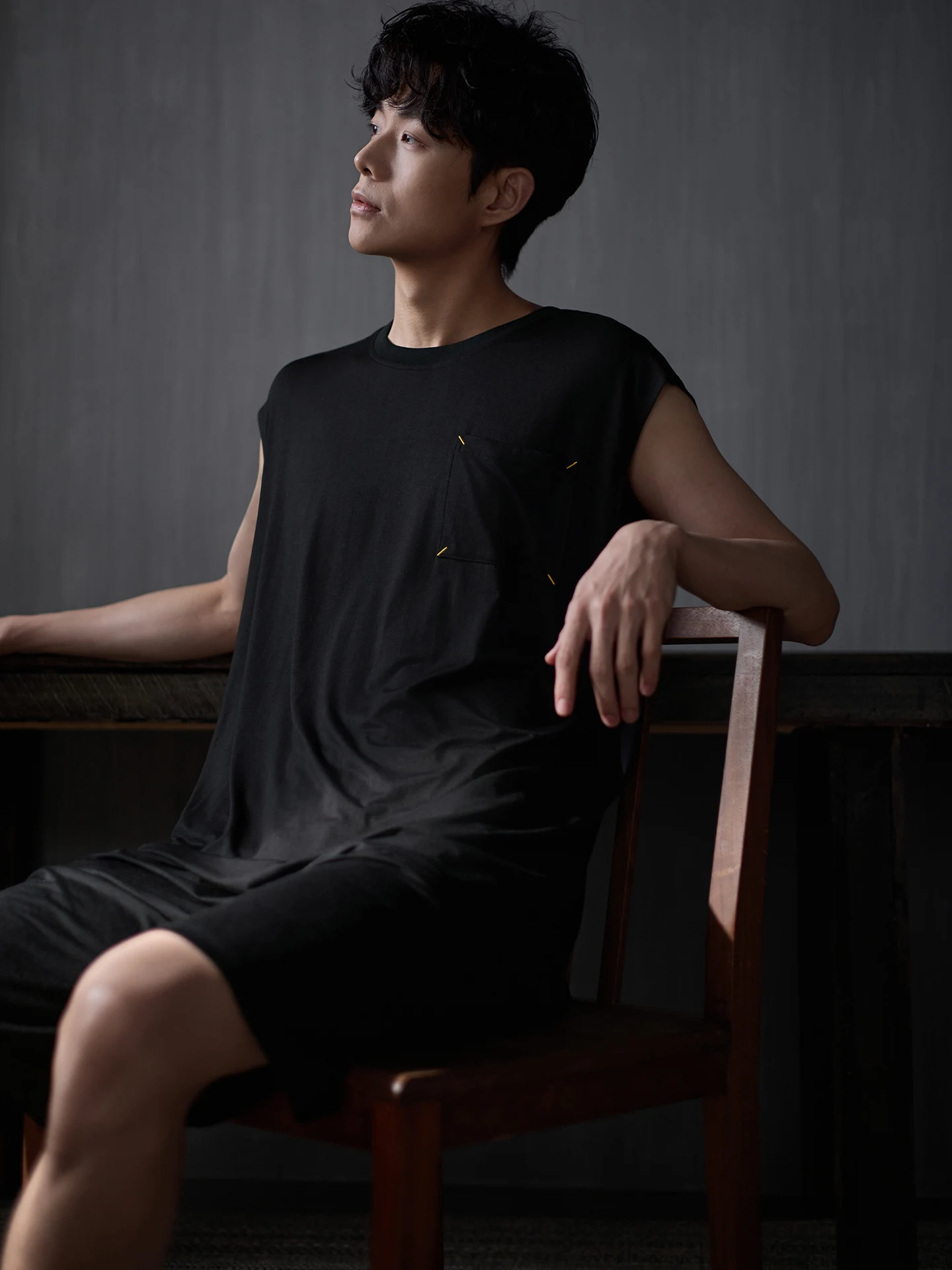 tongyu-lan-jing-modal-men's-sleepwear-summer-cool-sleeveless-vest-shorts-set-outdoor-wearable-home-clothes-comfortable-breath
