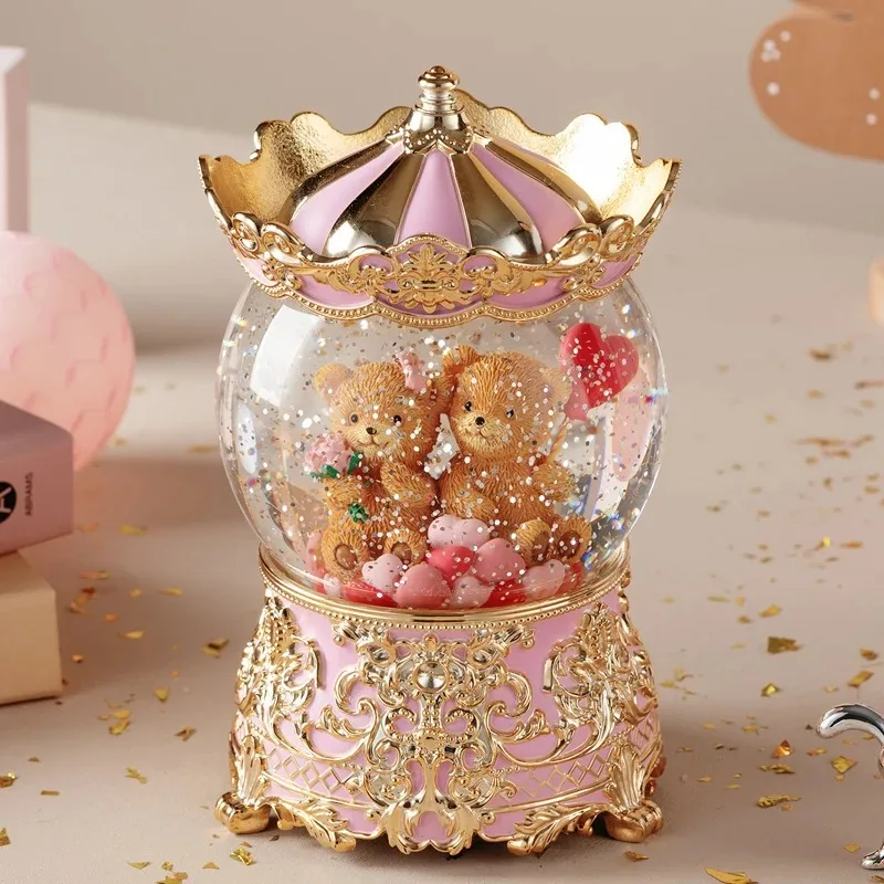 Ball Music Box Music Box Carousel Crystal