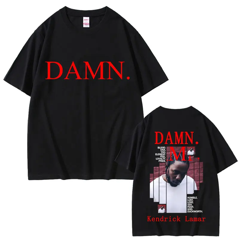 Camisetas gráficas del rapero Kendrick Lamar, ropa para hombres y mujeres, camisetas de gran tamaño de Hip Hop, ropa de calle Vintage a la moda para hombres