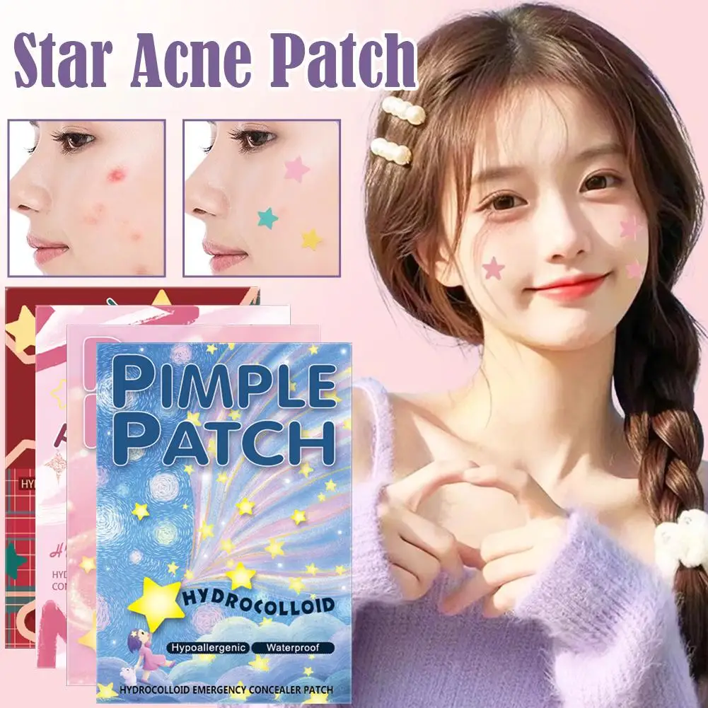 แผ่นแปะสิวรูปดาว 1400 ชิ้น สำหรับผิวหน้า ไฮโดรคอลลอยด์ ซึมซับได้ดี ปิดรอยสิว แผ่นแปะสิวไฮโดรคอลลอยด์ ลายดาวน่ารัก