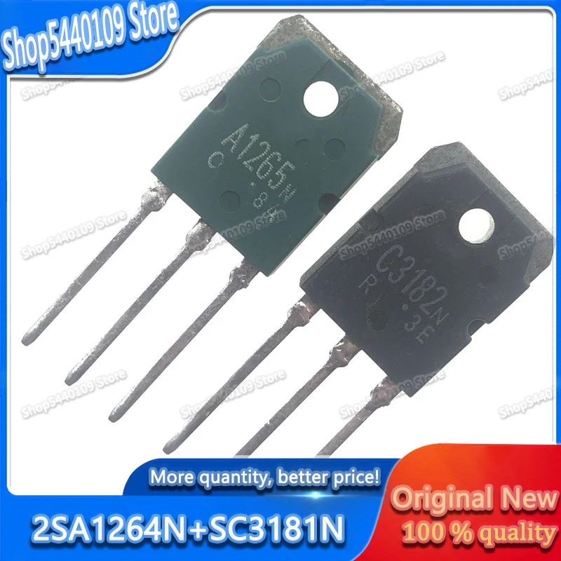 10Pairs 2SA1265 TO-3P 2SA1265N A1265N + 2SC3182 2SC3182N C3182N TO3P SILICON NPN PNP TRIPLE DIFFUSED TYPE free delivery