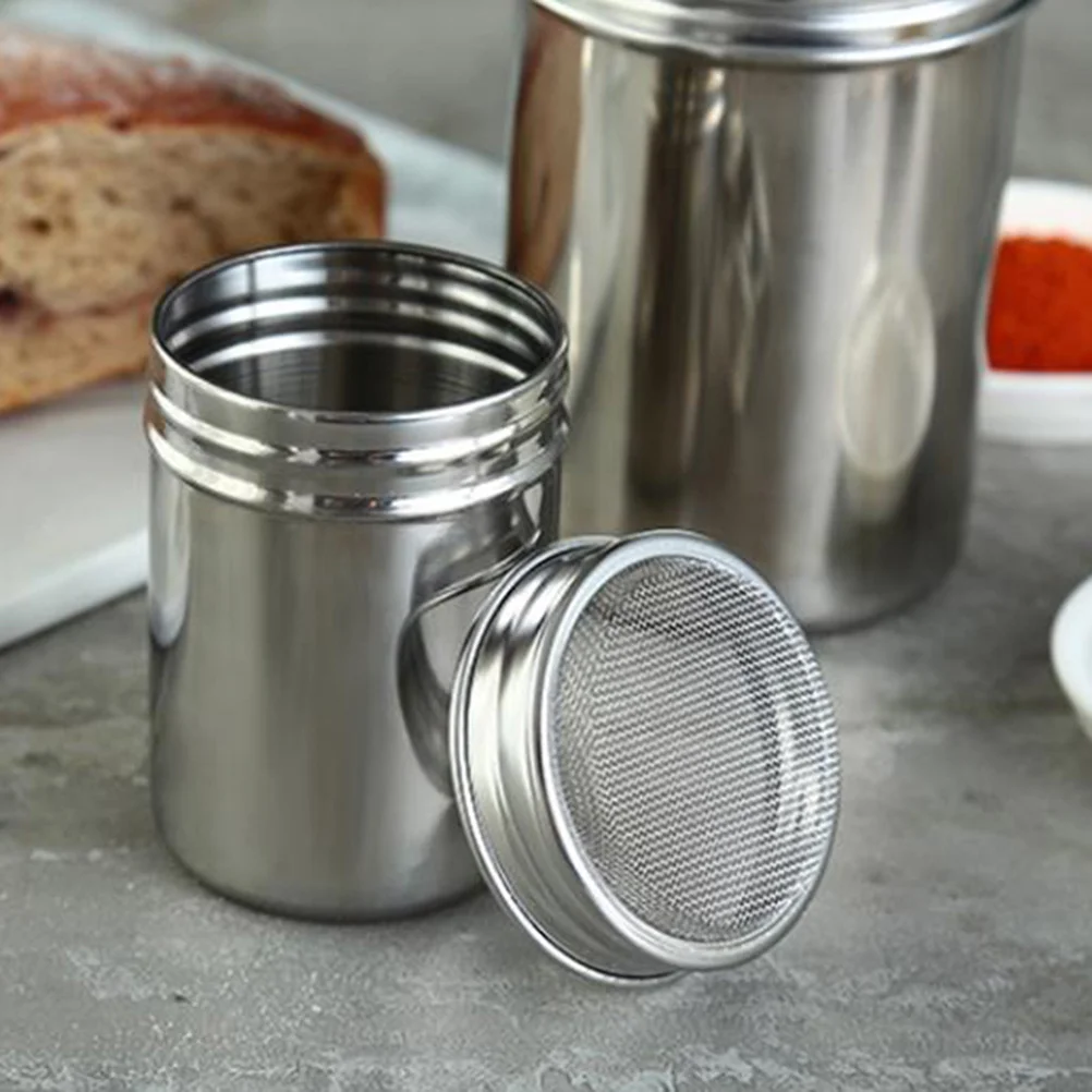 

Stainless Steel Seasoning Pot Large Size Food Grade Spice Jar Rustproof Kitchen Organizer Salt Pepper Coffee Powder
