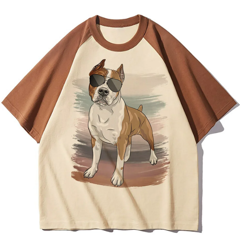 

Amstaff tshirt women Japanese designer Tee female graphic manga funny clothes