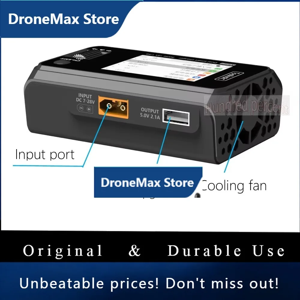 DroMaToolkitRC M6D V3 Charger Black DC 500W Intelligent Dual Channel 1S 2S 3S 4S 5S 6S Toy Model Car Lithium Battery Fast Chargi