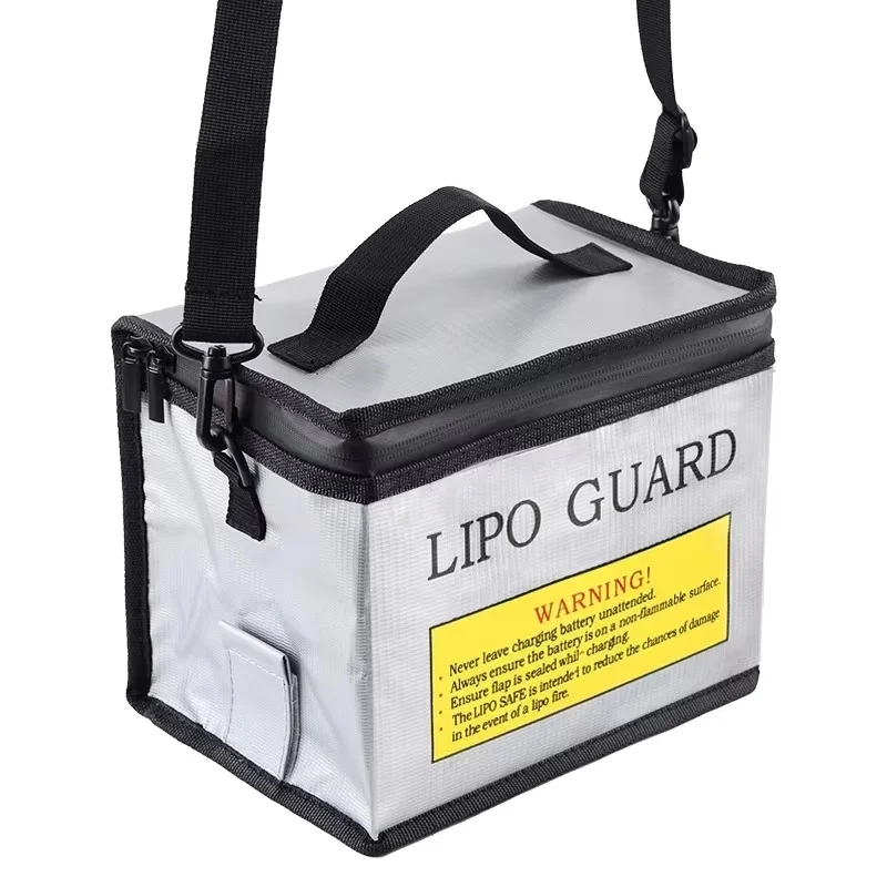 215x145x165mm Lithium Battery Explosion-Proof Bag High Temperature Resistant Fpv Flame Retardant Bag With Battery Hole