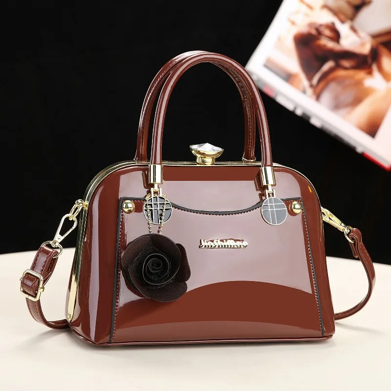 Hot Sale of The Season New Party Wedding Tote Bag Women's Single Shoulder Crossbody Bag Bright Leather Womens Handbag