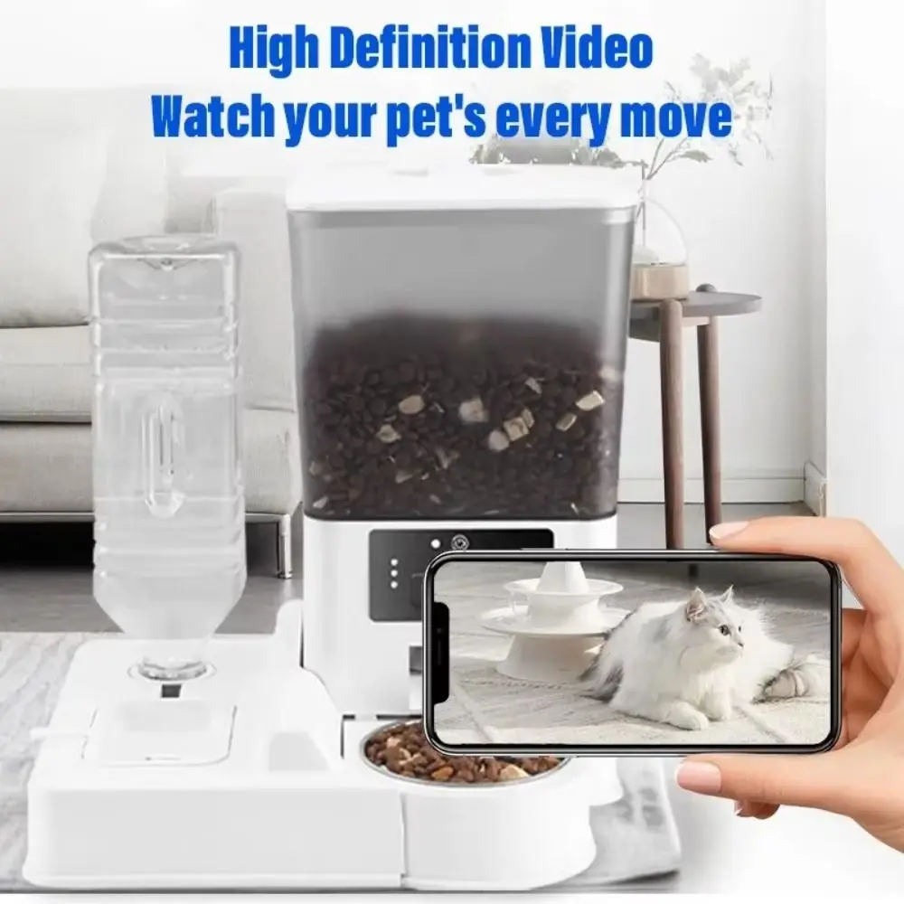 New Smart Pet Feeder APP Automatic Dry Food Bowl WiFi Video Cat Food Dispenser