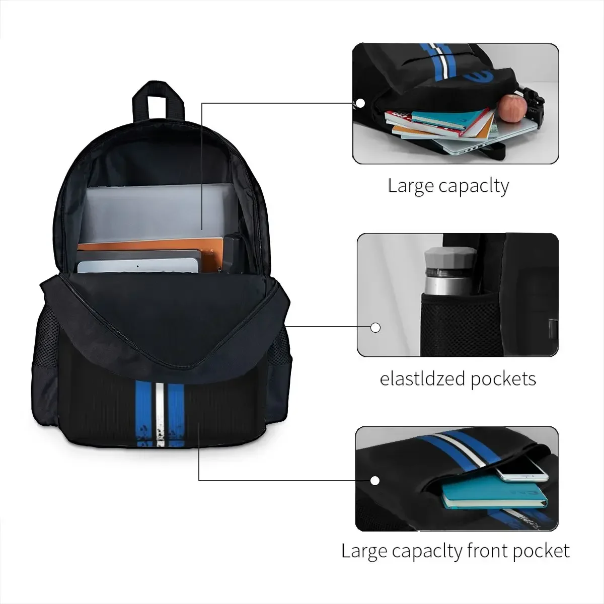 Mopar Merchandise Backpacks Boys Girls Bookbag Students School Bags Cartoon Laptop Rucksack Shoulder Bag Large Capacity