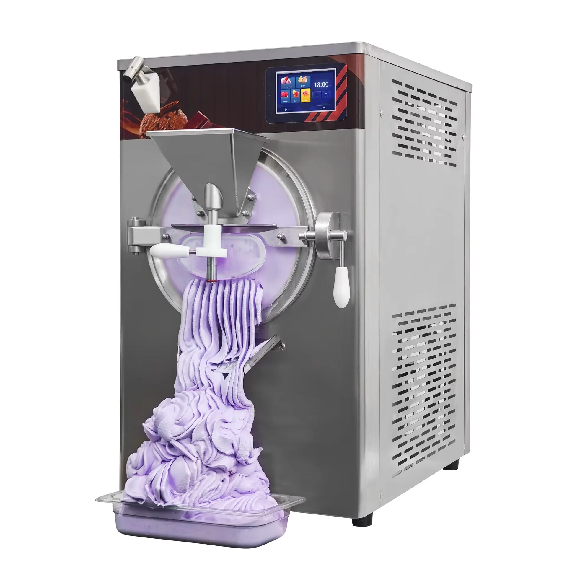 

Commercial Italian Gelato Ice Cream Yogurt Machine Stainless Steel Desktop for Milk Tea Snacks Featuring New Condition Corn Nut