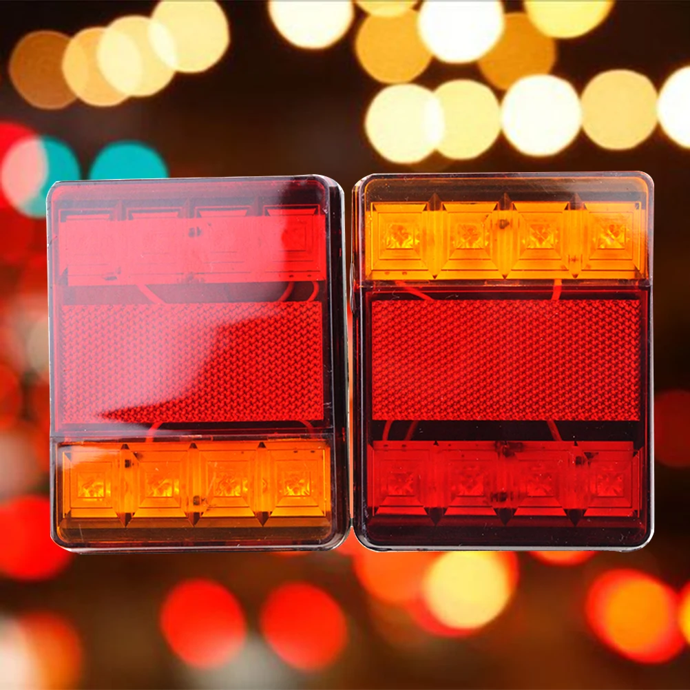 

LED Trailer Tail Lights 12v Rear Light for Trucks RVs UTVs Waterproof Bright Red Yellow Fits Most Vehicles Truck Accessories