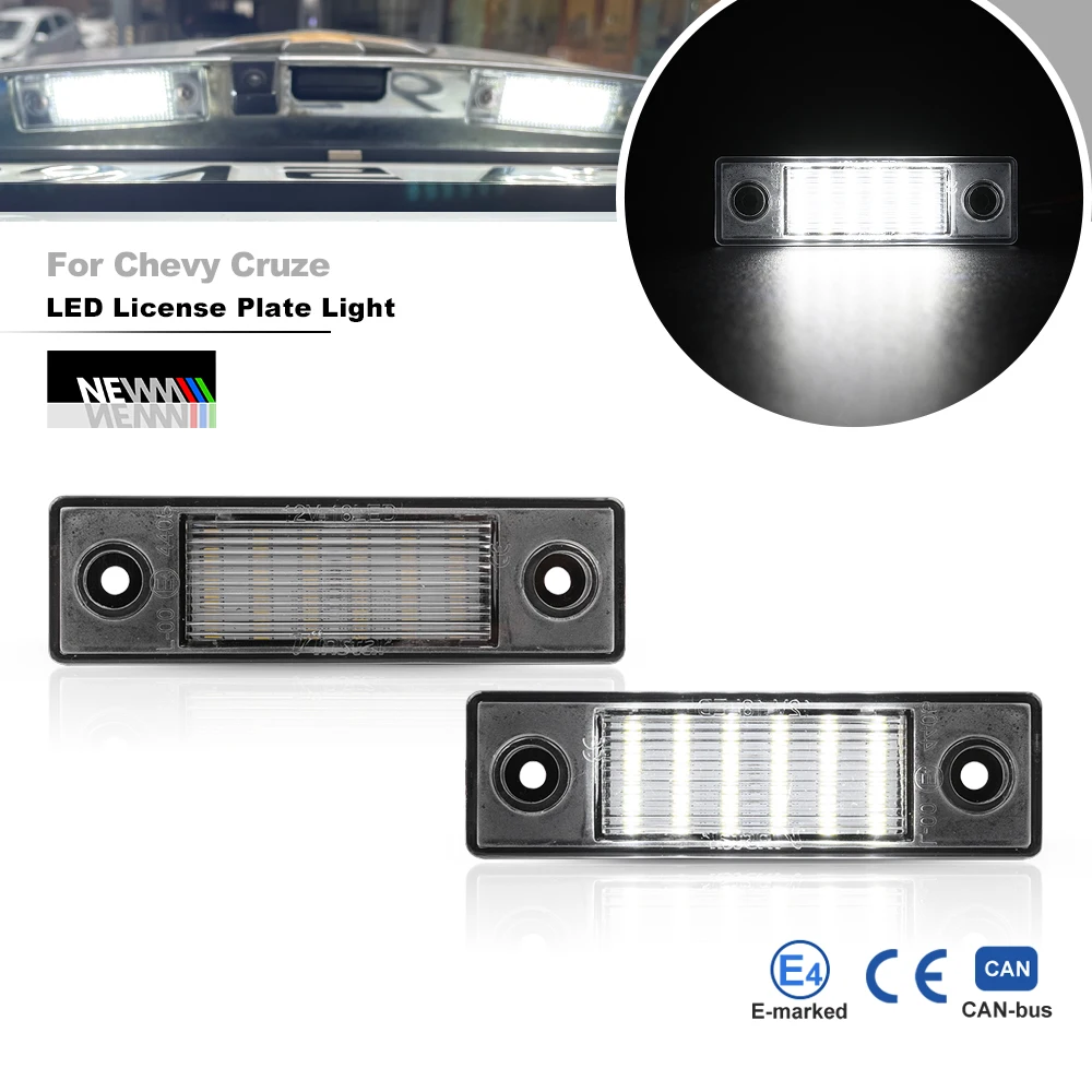 OEM-pasuje do Chevrolet Cruze 2011-2015 Spark 2016-Up Full White Canbus Led Number License Plate Lights Parking Tag Lamp 9527-0497