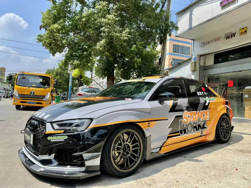 المصد الأمامي Audi RS3 S3 8V - تصميم Stanceworkz Spec-LM - يناسب المصد RS3 فقط #6
