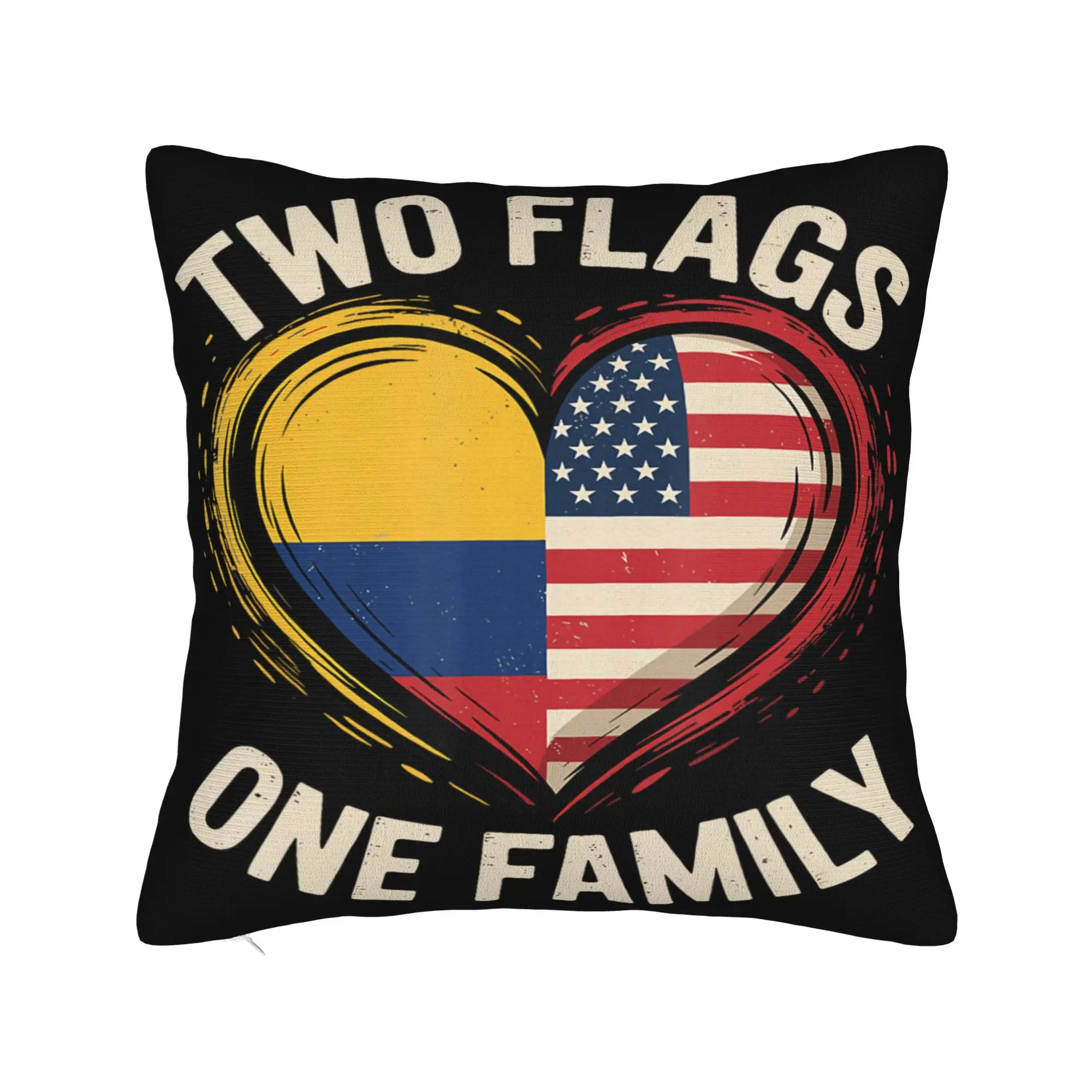 Decorative Pillowcase Colombia Flag Merch Home  Throw Pillow Case Cover Square Style Multi Size
