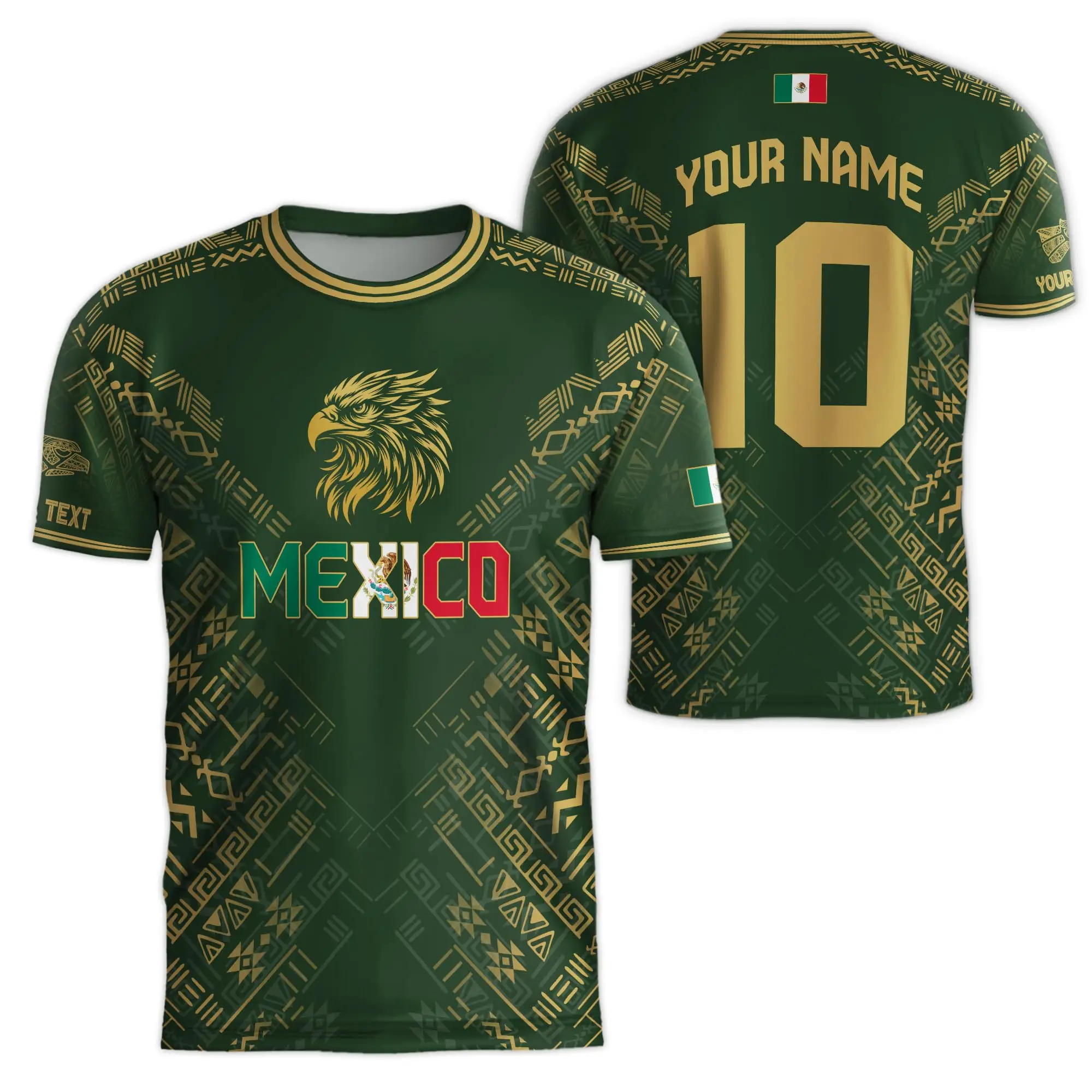 2026 New Mexico Fun 3D Eagle Pattern Printing Sports,Leisure,Comfortable,Breathable, Quick Drying Parent Child Clothing