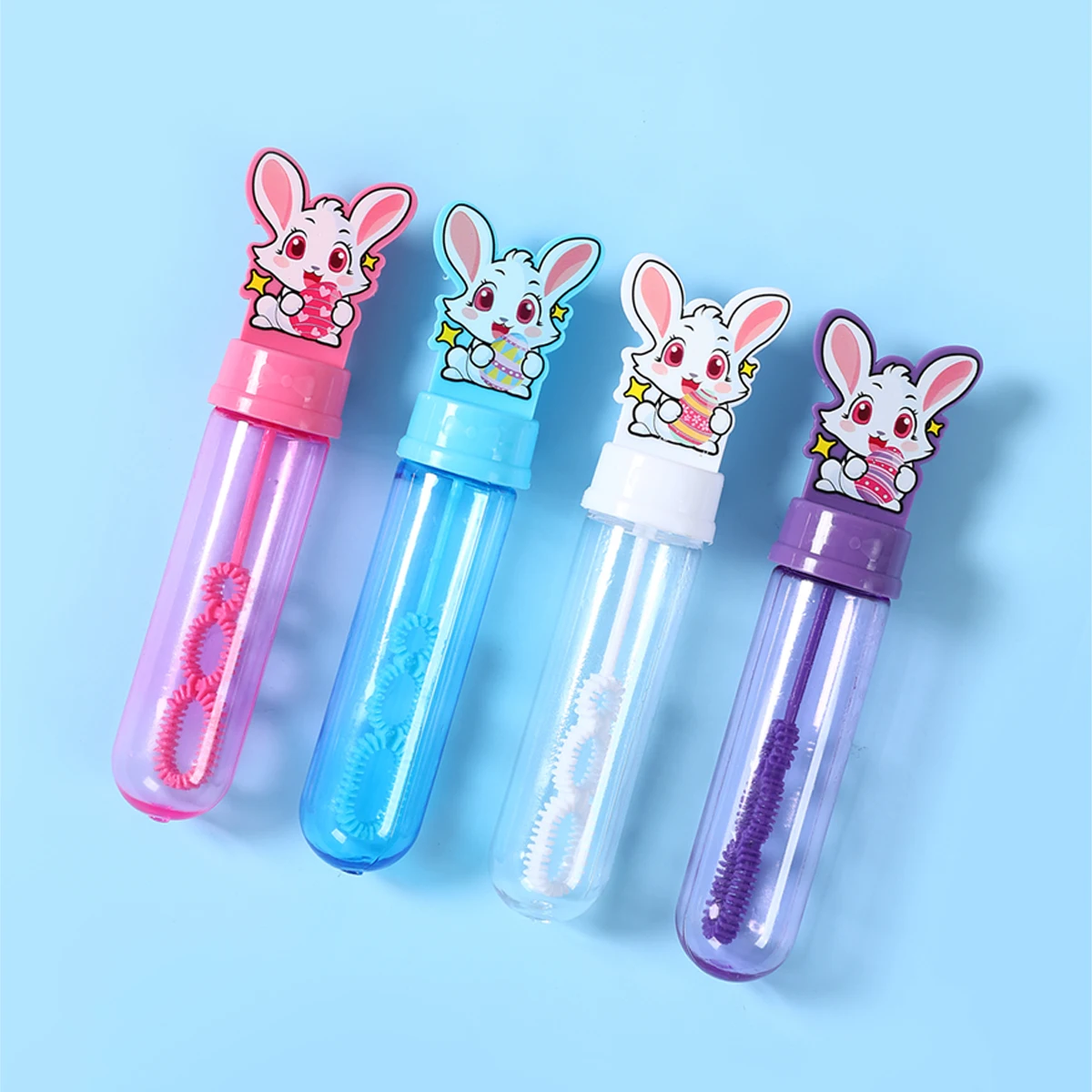 10pcs Easter Rabbit Plastic Bubble Tubes Cute Bunny Bubble Soap Bottle Easter Party Decoration Birthday Gifts Baby Shower Favors