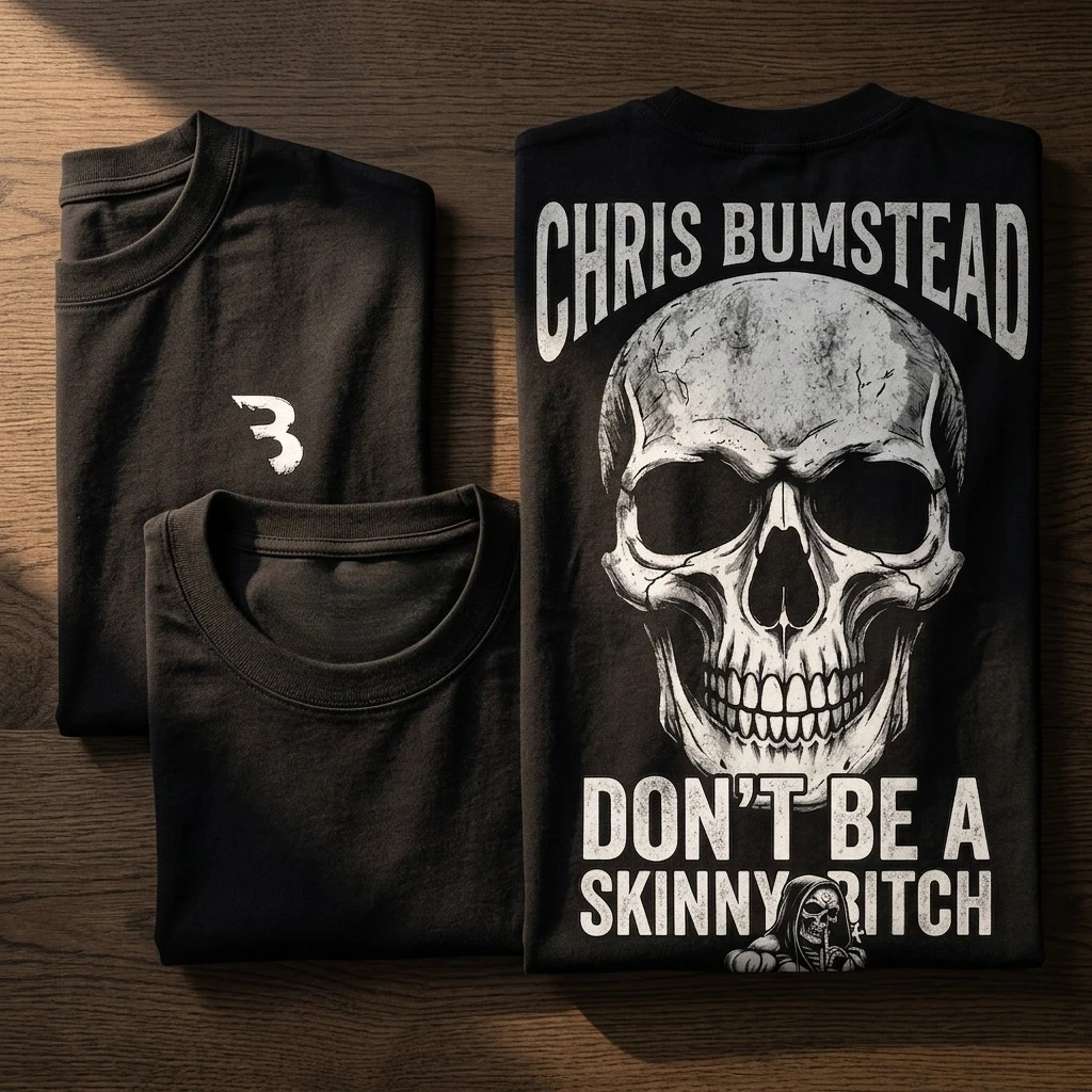 New Chris Dbasb Skull T-Shirts - Don't Be A Skinny B_tch Shirt GYM Graphic Cotton Tee Printing High-end Luxury Unisex Style