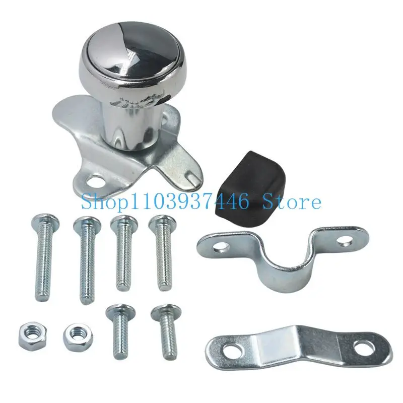 Chrome Steering Wheel Spinner with Rubber Sleeve Compatible with Tractor RP-70100 Universal
