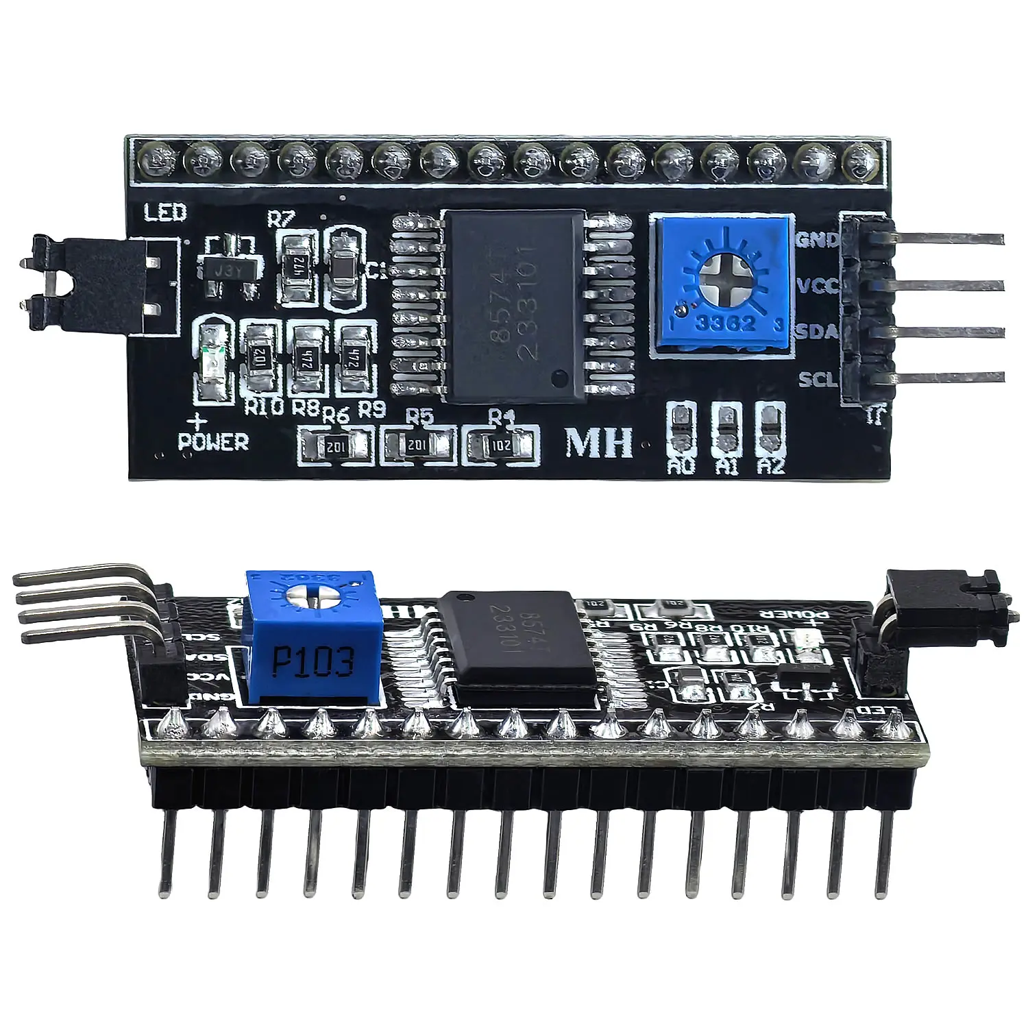I2C IIC TWI SPI واجهة تسلسلية مجلس ميناء 1602 LCD1602 2004 لوحة محول LCD محول وحدة محول PCF8574 لاردوينو